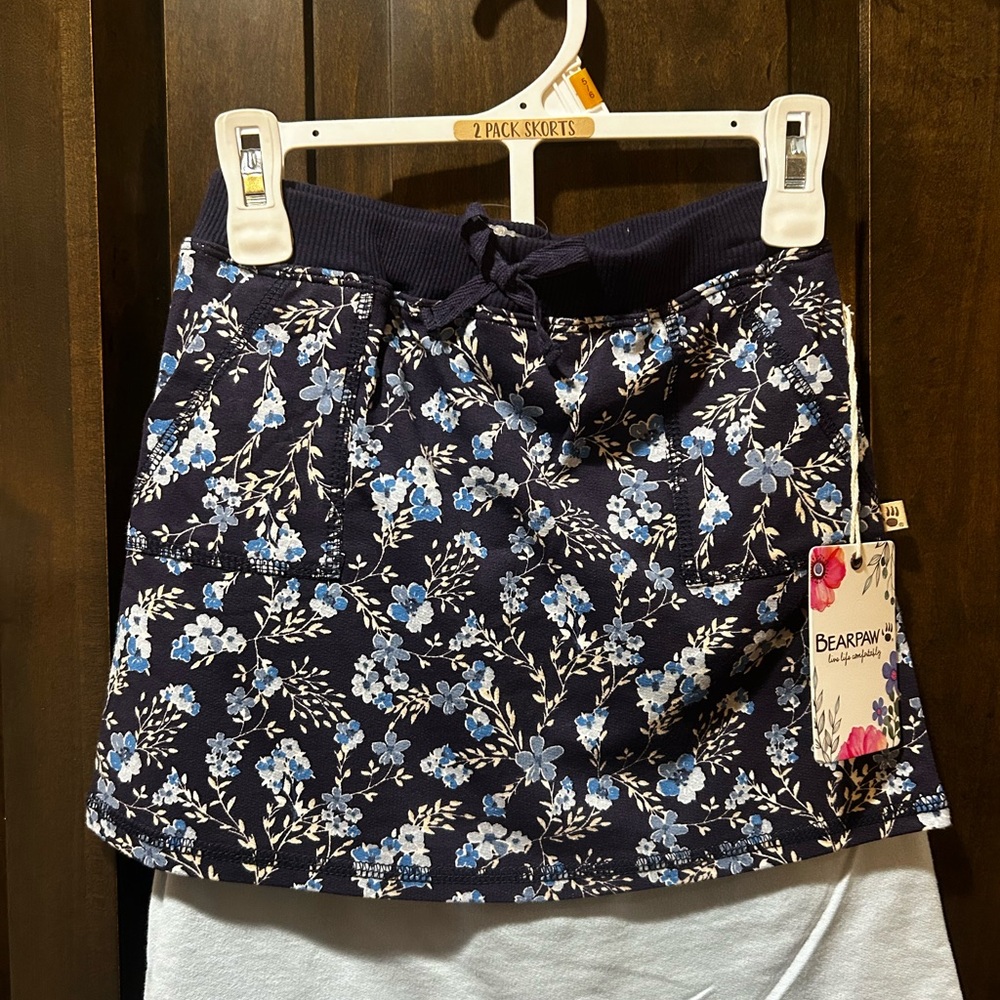 Bearpaw Floral Skort Pair in Light and Dark Blue